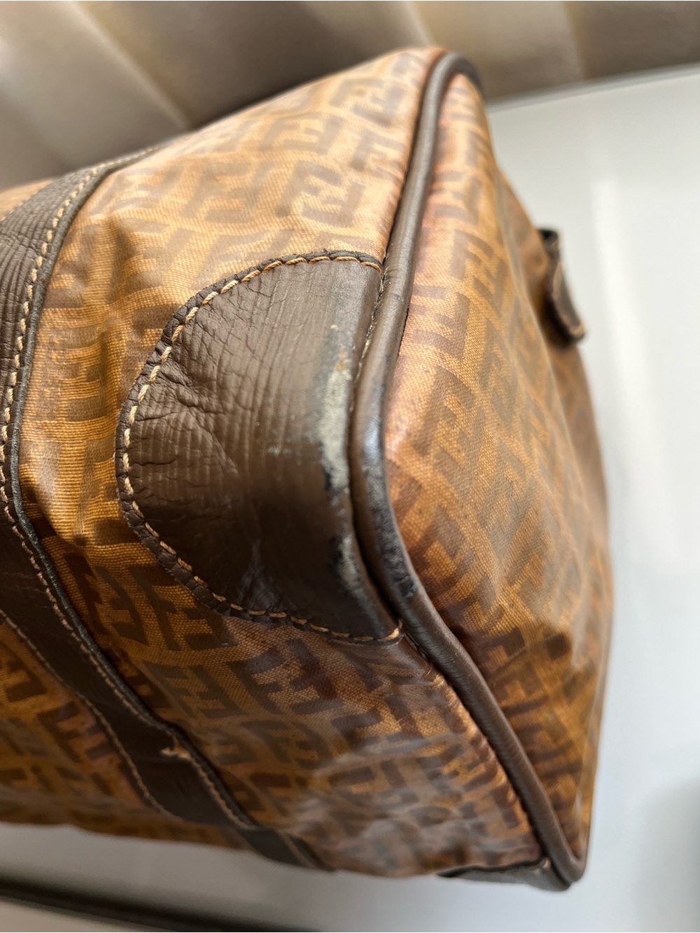 FENDI VINTAGE FF MONOGRAM HANDBAG - Picture 6 of 16